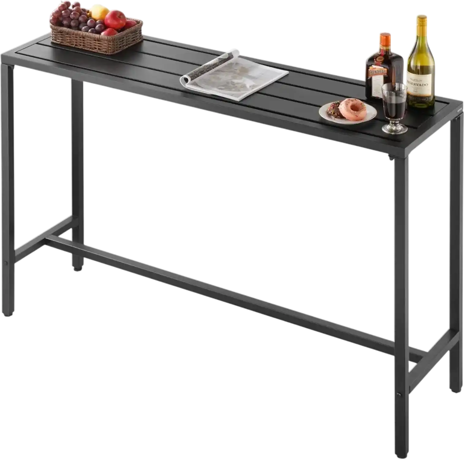 Vevor Outdoor Bar Table Waterproof Metal Patio Dining Table 55