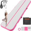 VEVOR Inflatable Gymnastics Air Mat 10 ft Training Mats w/ Electric Pump, 4 inches Thick Sturdy Tumble Track, Tumbling Mat for Home Use/Gym/Outdoor/Yoga/Cheerleading/Beach/Park/Water, Pink