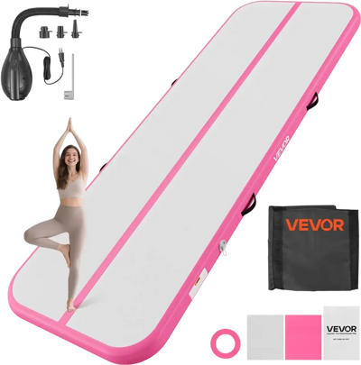Vevor Inflatable Gymnastics Air Mat 10' Pink New