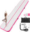 VEVOR Inflatable Gymnastics Air Mat 13 ft Training Mats w/ Electric Pump, 4 inches Thick Sturdy Tumble Track, Tumbling Mat for Home Use/Gym/Outdoor/Yoga/Cheerleading/Beach/Park/Water, Pink