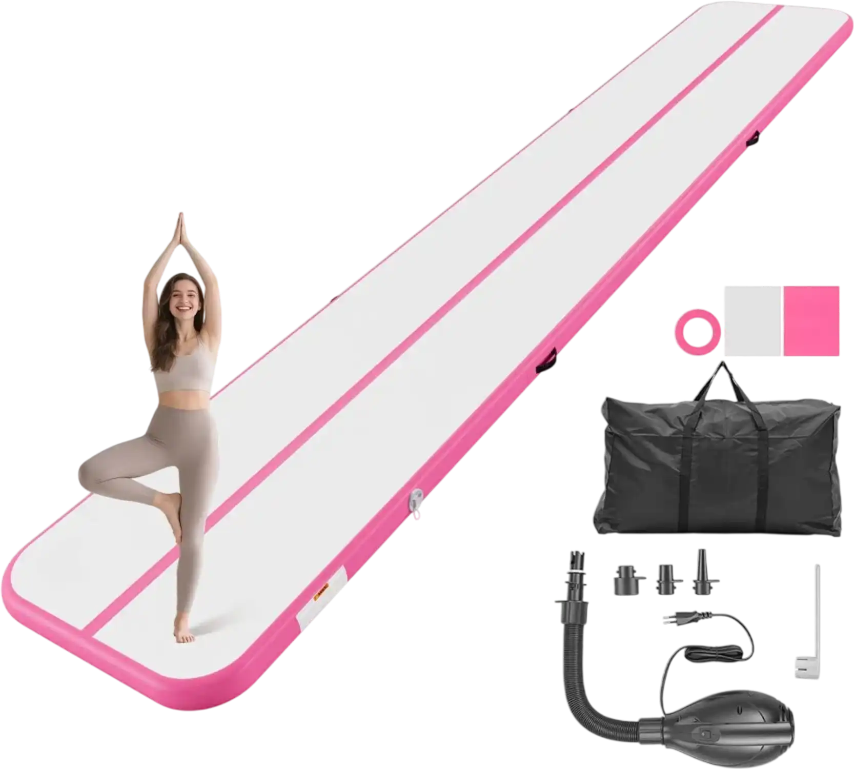 Vevor Tumbling Mat Inflatable Gymnastics Air Track 20' x 3.3' x 4
