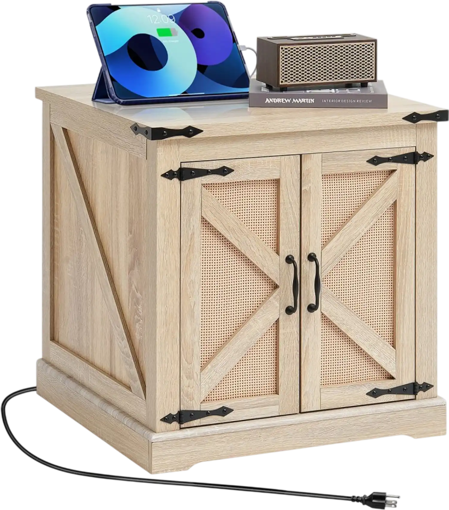Vevor Coffee Table Farmhouse End Table with Storage 24