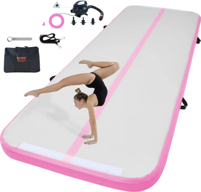 Vevor Air Mat Inflatable Gymnastics Tumbling Training Mat 10' Pink New