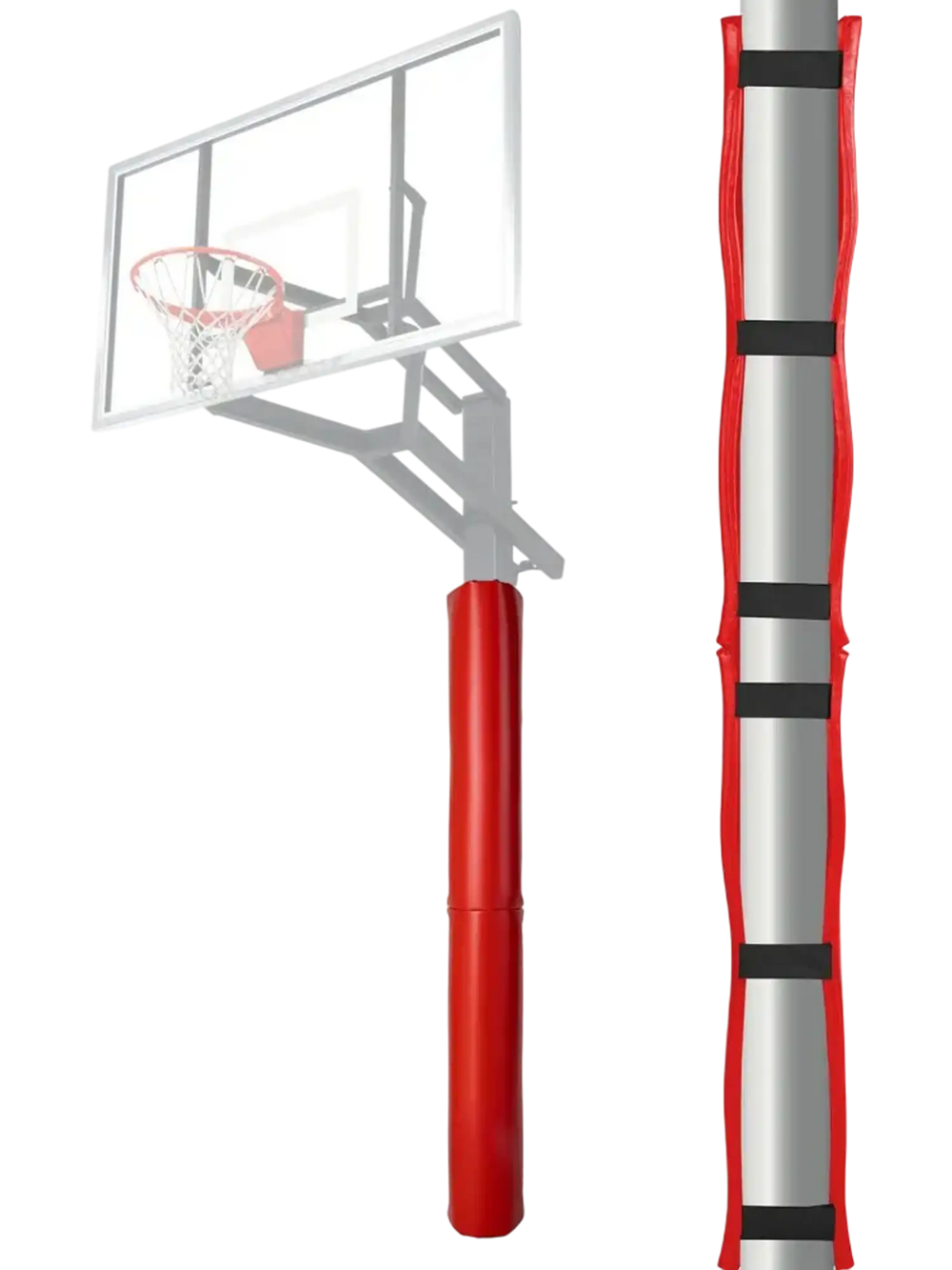 VEVOR Basketball Pole Pad, 71 inch Tall and 1.2 inch Thick Heavy Duty Wrap Around Pole Padding, Fits 2-6.3 Round & 4.5x4.5 inch Square Pole, All-weather Waterproof Protective Pad for Basement Garage