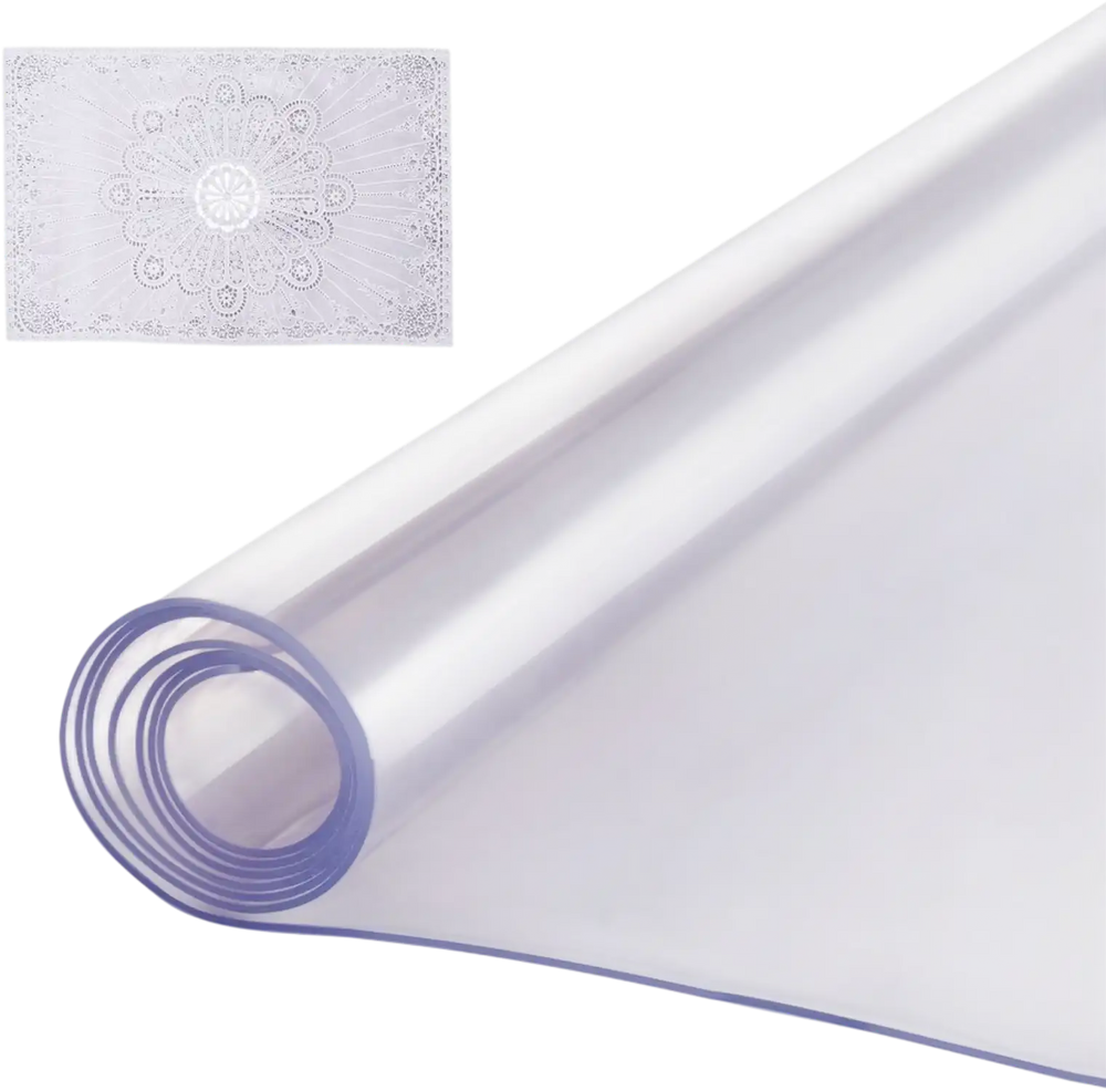 VEVOR Plastic Table Cover, 40 x 60 Inch 2.0 mm Thick Clear Table Protector, Rectangle PVC Desk Mat, Waterproof & Easy Cleaning Desk Pad Tablecloth, for Office Dresser Dining Room Table Night Stand