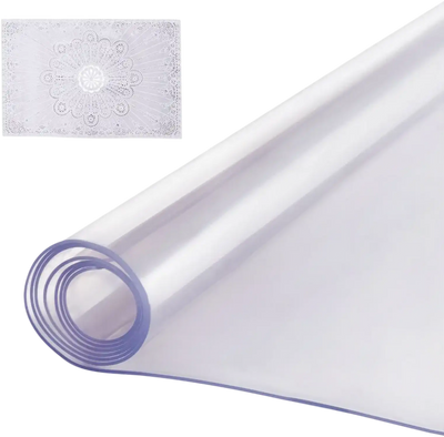 VEVOR Plastic Table Cover, 40 x 80 Inch 2.0 mm Thick Clear Table Protector, Rectangle PVC Desk Mat, Waterproof & Easy Cleaning Desk Pad Tablecloth, for Office Dresser Dining Room Table Night Stand