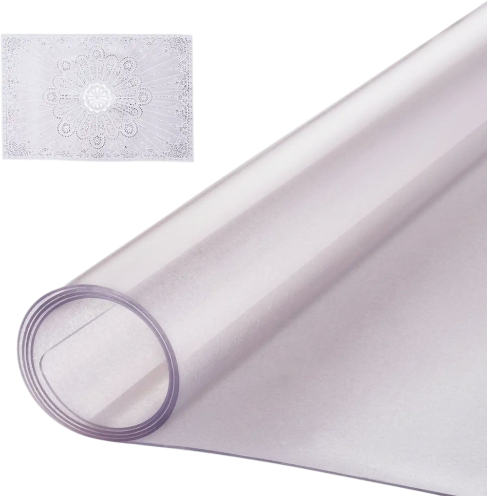 VEVOR Plastic Table Cover, 42 x 60 Inch 1.5 mm Thick Frosted Table Protector, Rectangle PVC Desk Mat, Waterproof & Easy Cleaning Desk Pad Tablecloth, for Office Dresser Dining Room Table Night Stand