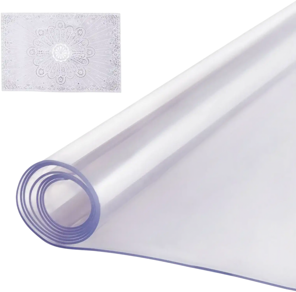 VEVOR Plastic Table Cover, 42 x 72 Inch 2.0 mm Thick Clear Table Protector, Rectangle PVC Desk Mat, Waterproof & Easy Cleaning Desk Pad Tablecloth, for Office Dresser Dining Room Table Night Stand