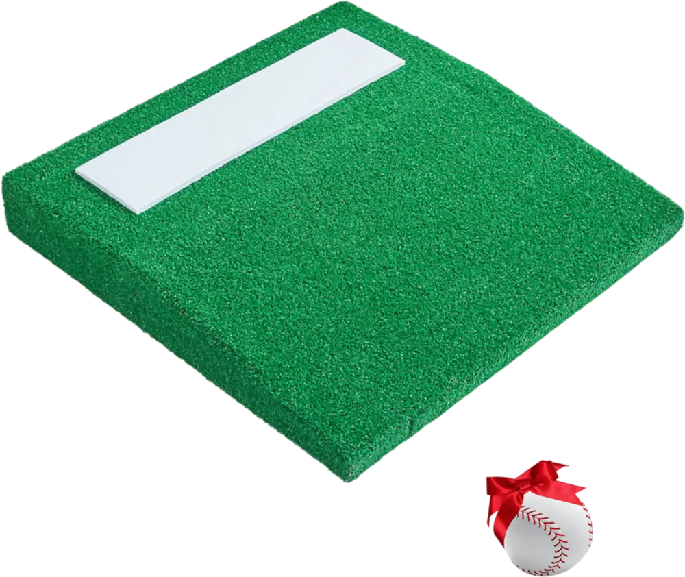 VEVOR Pitching Mound, Portable Baseball Pitcher's Mound, 31 in Indoor Outdoor Pitching Practice and Training Equipment, Softball Pitching Aids with Antifade Turf, Pitching Rubber, Carry Handle
