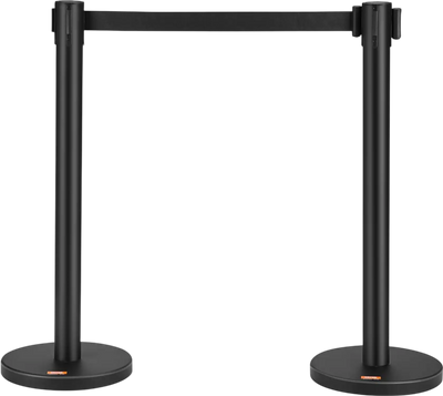 Vevor Crowd Control Stanchions 2-Pack with 6.5' Retractable Belt New