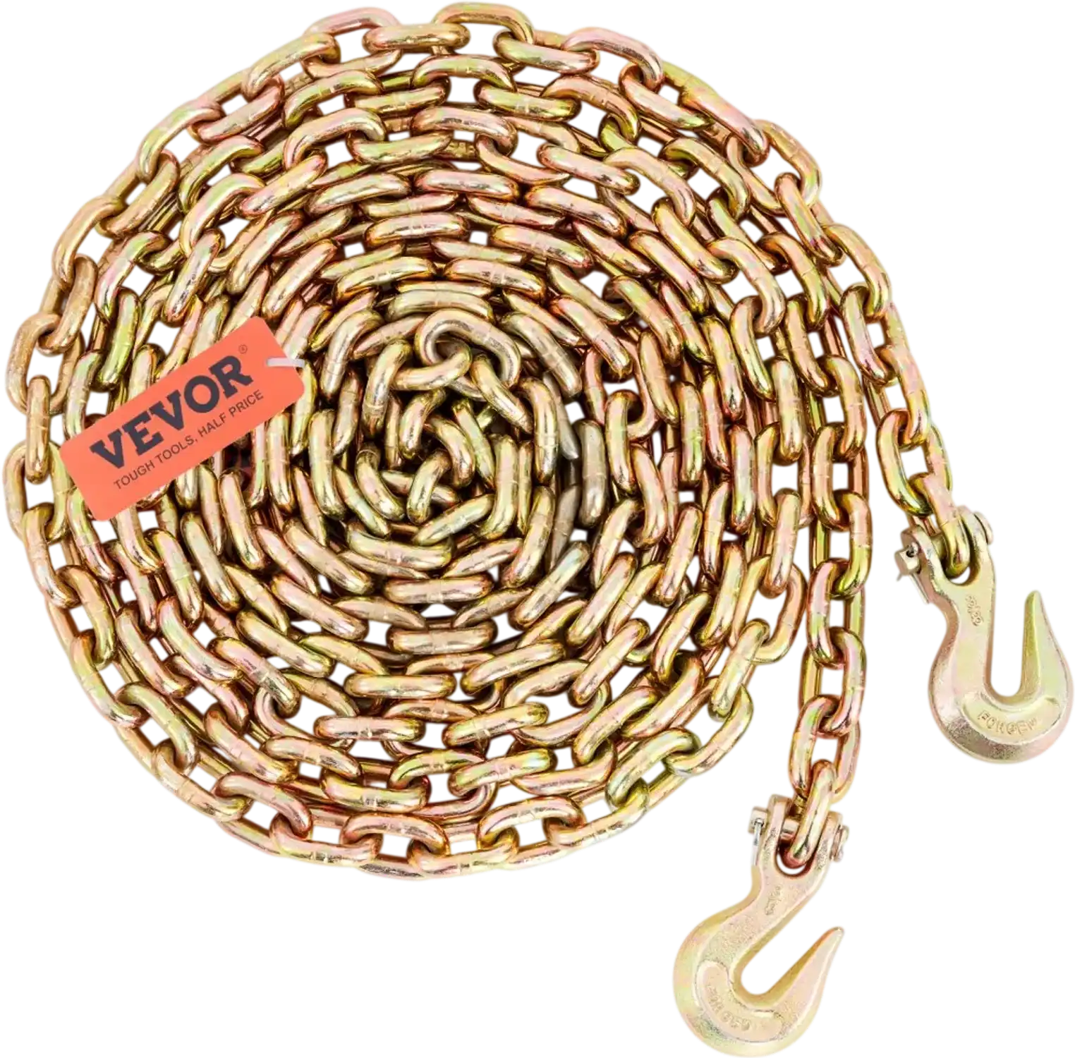 Vevor Tow Chain Transport Binder Chain Tie Down with Grab Hooks 3/8