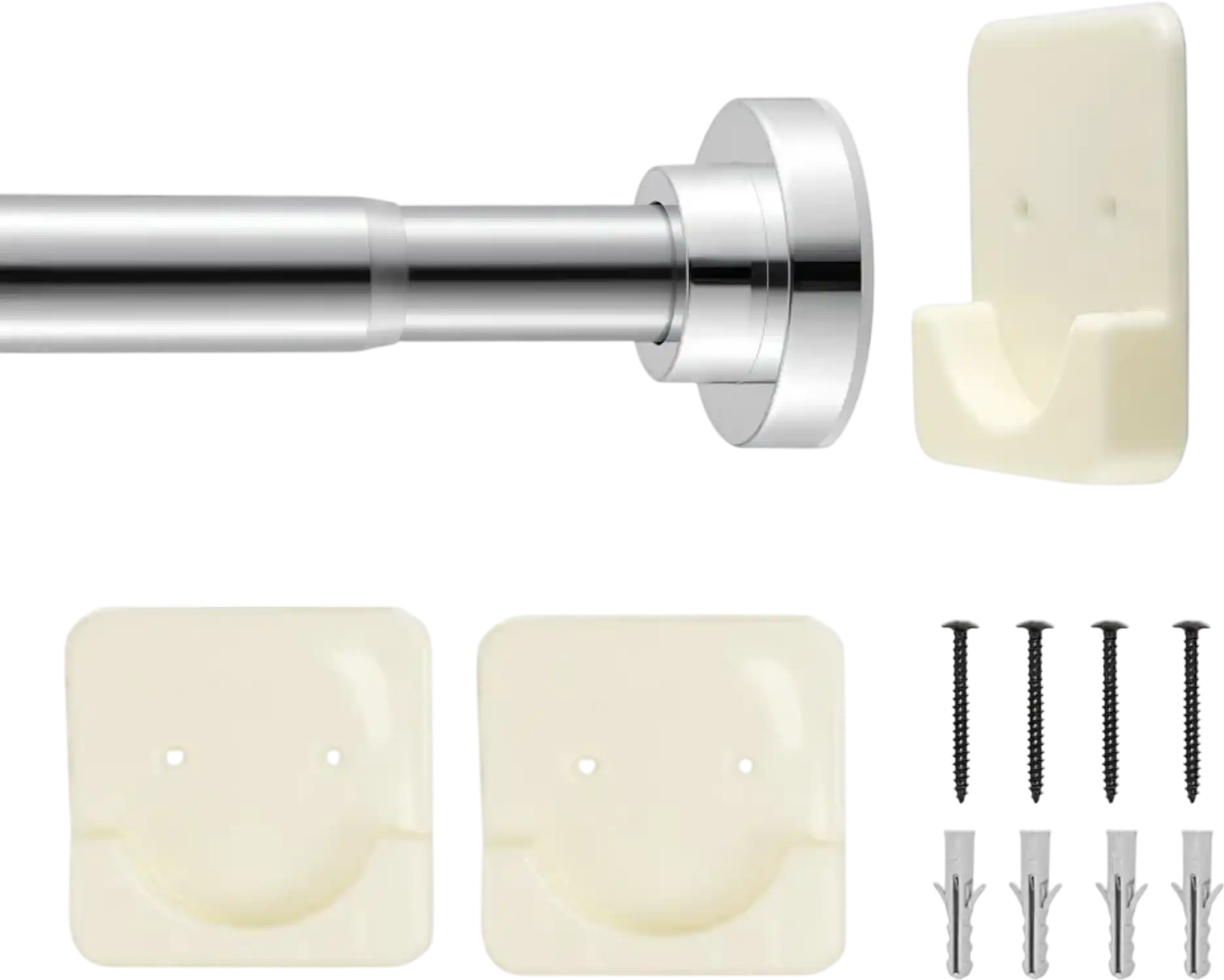 Vevor Shower Curtain Rod Adjustable Tension Stainless Steel 28-76