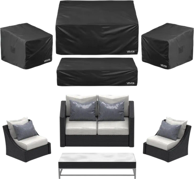 Vevor Patio Furniture Cover 4-Piece 420D Waterproof Outdoor Set New