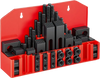 VEVOR 58 Piece 5/8" T-Slot Clamping Kit Hold Down Clamp 1/2"-13 Stud Size, for Bridgeport Mills, Standard Milling Machine, Drill Press, Heat Treated and Precision Ground, Flexible Height Adjustment