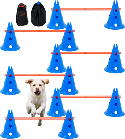 Vevor Dog Agility Hurdle Cone Set Training Kit New
