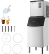 VEVOR Commercial Ice Maker Machine, 300LBS/24H Ice-Making Machine with 300LBS Stainless Steel Storage Bin, Auto Self-Cleaning Ice Maker with Touchscreen for Bar Cafe Restaurant Business Commercial