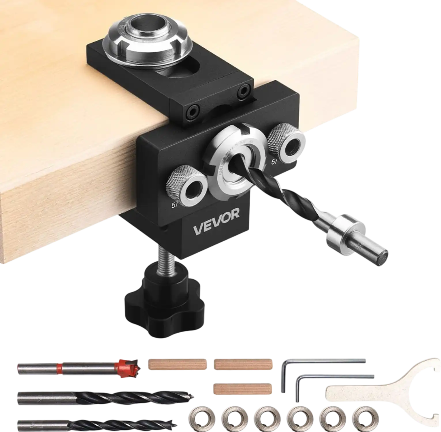 Vevor Dowel Jig Kit Self-Centering Woodworking Drill Jig New
