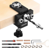 VEVOR Doweling Jig Kit, Self Centering Dowel Drill Jig for Straight Holes, Aluminum Alloy Woodworking Joints Tool with 3 Size Drill Bits 5/16", 3/8", and 19/32", Adjustable Width, for Wood Working