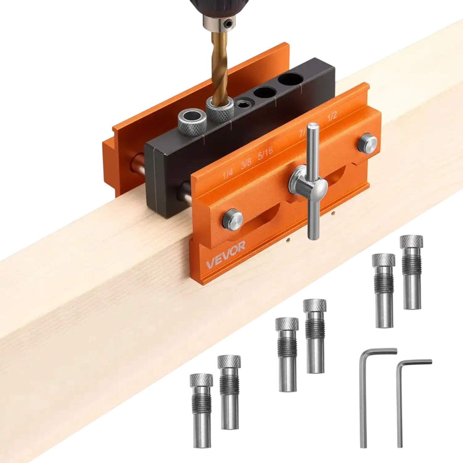 Vevor Doweling Jig Self-Centering Straight Hole Drill Kit New