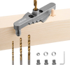 VEVOR Doweling Jig Kit, Self Centering Dowel Drill Jig for Straight Holes, with Drill Bit Set 1/4", 5/16", 3/8" and Drill Bit Stop Collar Set, Aluminum Alloy Woodworking Tools for Drilling, Marking
