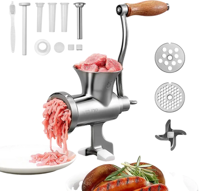 Vevor Meat Grinder Manual Stainless Steel Hand Crank Sausage Stuffer New