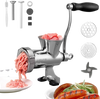 VEVOR Manual Meat Grinder, 304 Stainless Steel Hand Crank Meat Mincer with Steel Table Clamp, Sausage Stuffer with 2 Cutting Plates & Sausage Tube, Food Grinder for Beef Chili Pork Kitchen Tabletop