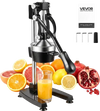 VEVOR Manual Citrus Juicer, 19" Tall Hand Press Oranges Juicer, Manual Fresh Juice Extractor for Lemon Pomegranate Grapefruit, Heavy-Duty Cast Iron, Easy to Clean, Home & Commercial Use, Black
