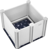 VEVOR Dog Whelping Box, 28.3 x 28.3 x 18.1in Whelping Box for Dogs and Puppies, Whelping Pen for Puppies, Dog Birthing Box with Rails and Washable Pee Pad, Whelping Box for Small Breed Dogs, White