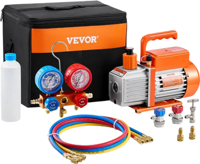 Vevor Vacuum Pump 3.5 CFM HVAC AC Vacuum Pump and Gauge Set New