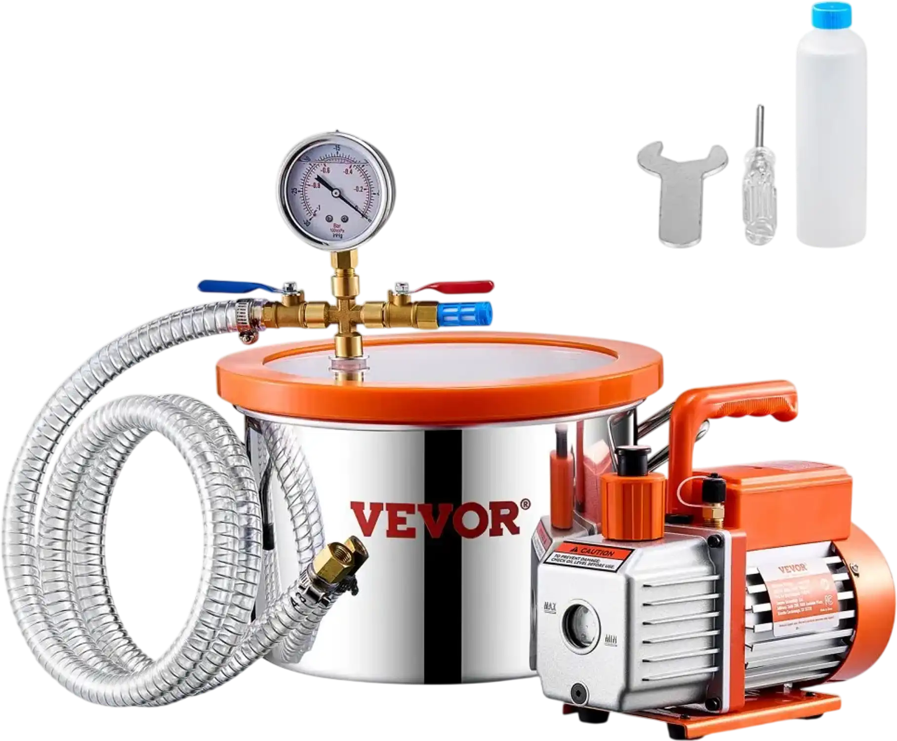 Vevor Vacuum Chamber 1.5 Gallon 3.5 CFM Pump Kit New