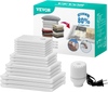 VEVOR Vacuum Storage Bags, 15 Pack Space Saver Seal Bag(3 Jumbo/3 Large/3 Medium/3 Small/3 Roll), Compression Airtight Zipper Space Bags with Electric Pump, for Cloth, Bedding, Blanket, Pillow, Travel