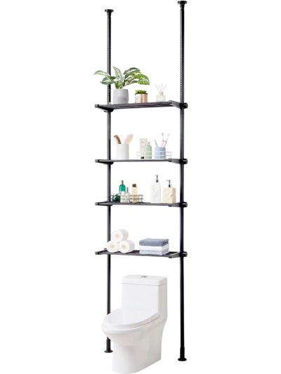 Vevor Storage Rack Over-the-Toilet 4-Tier Bathroom Space Saver Organizer New