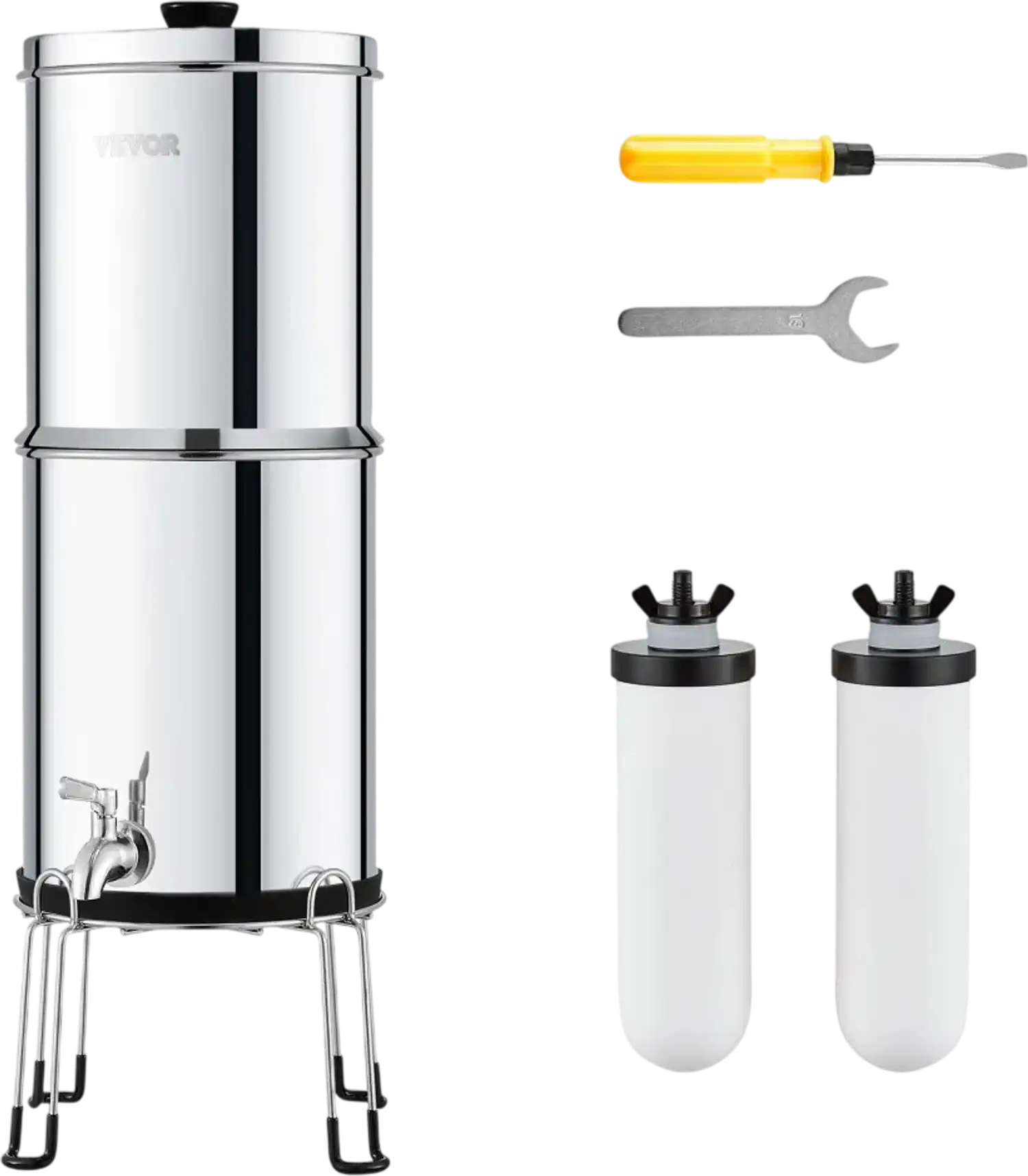 Vevor Water Filter System Gravity-Fed Countertop 2.25 gal Stainless Steel New