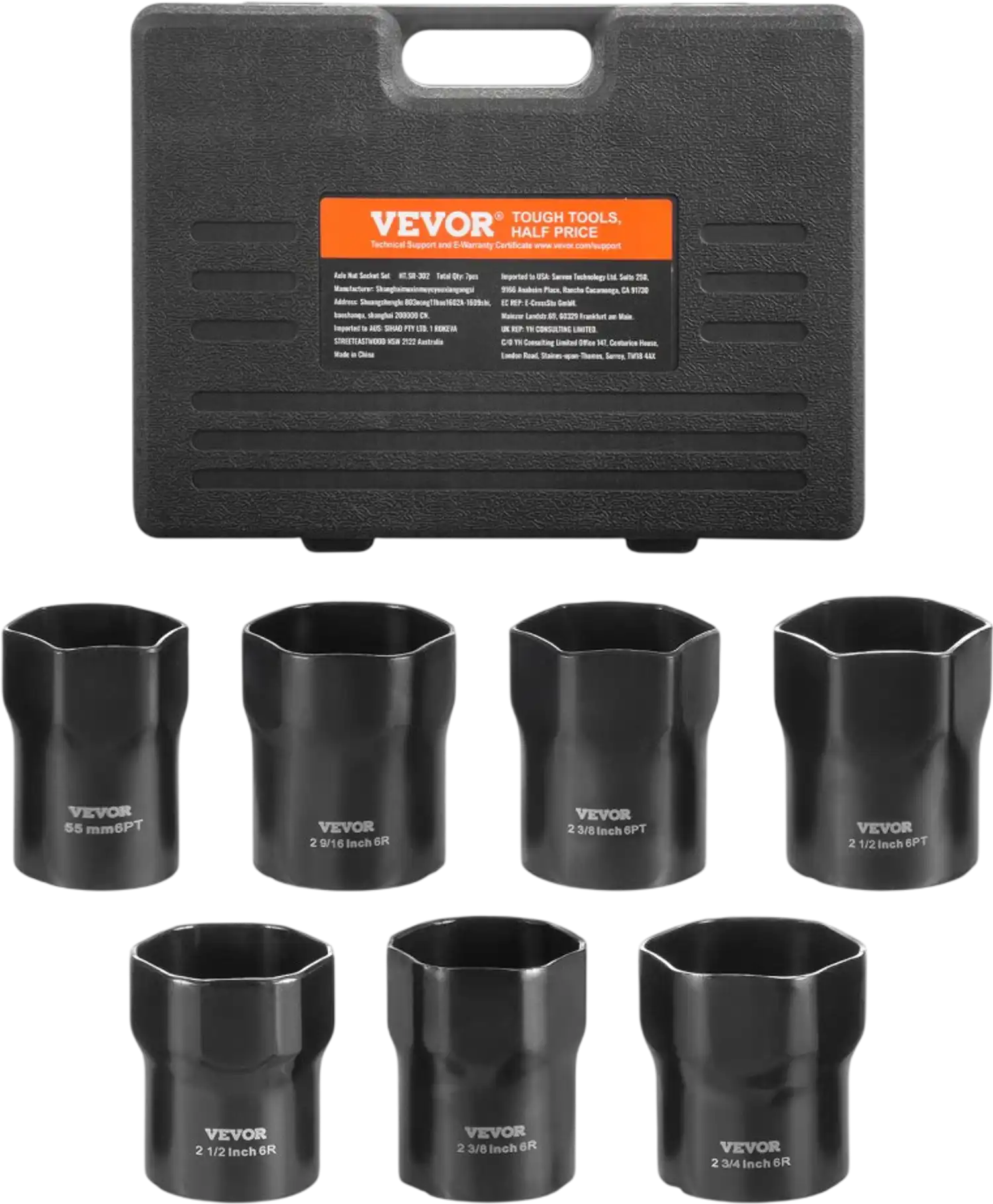 Vevor Socket Set Wheel Bearing Locknut 1/2