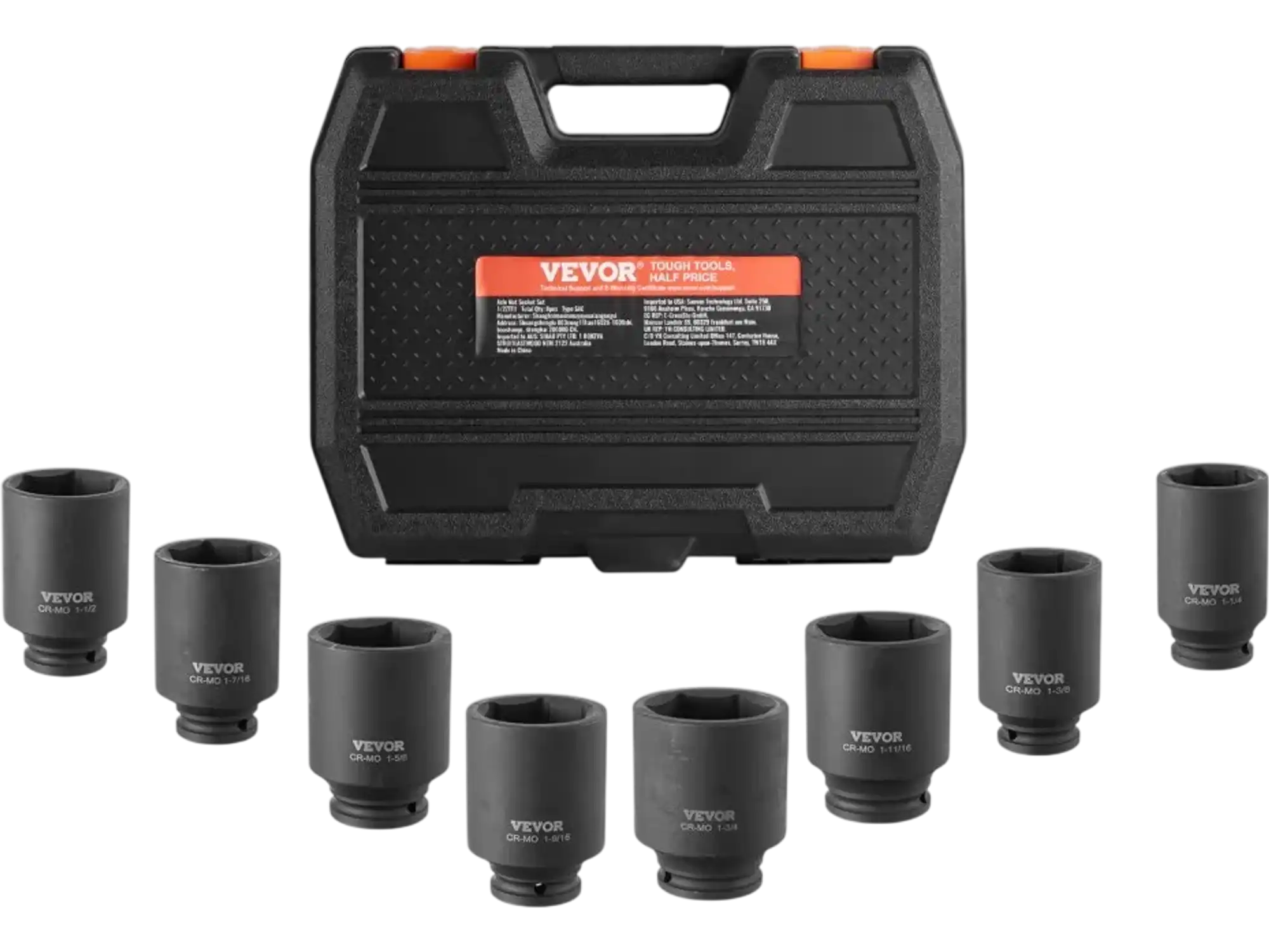 Vevor Impact Socket Set Axle Nut 1/2