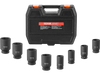 VEVOR Axle Nut Impact Socket Set, 3/4" Drive Deep 6-Point 8-Piece SAE Spindle Nut Socket Set, CR-MO Heat Treated Large Socket Set with Storage Case, for Auto Repair, Removing or Installing Axle Nuts