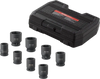 VEVOR Axle Nut Impact Socket Set, 3/4" Drive 6-Point 8-Piece Metric Spindle Nut Socket Set, CR-MO Heat Treated Large Socket Set with Storage Case, for Auto Repair, Removing or Installing Axle Nuts