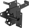 VEVOR Self-Locking Gate Latch, Metal Heavy Duty Automatic Gravity Lever, Door Latch Hardware with Multiple Lock Holes, Matte Powder Coating Finish, Ideal for Fence, Garage, Pool, Garden, Black