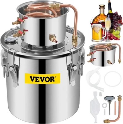 Vevor Distiller 5 Gal 21 L Stainless Steel Alcohol Water Distiller New