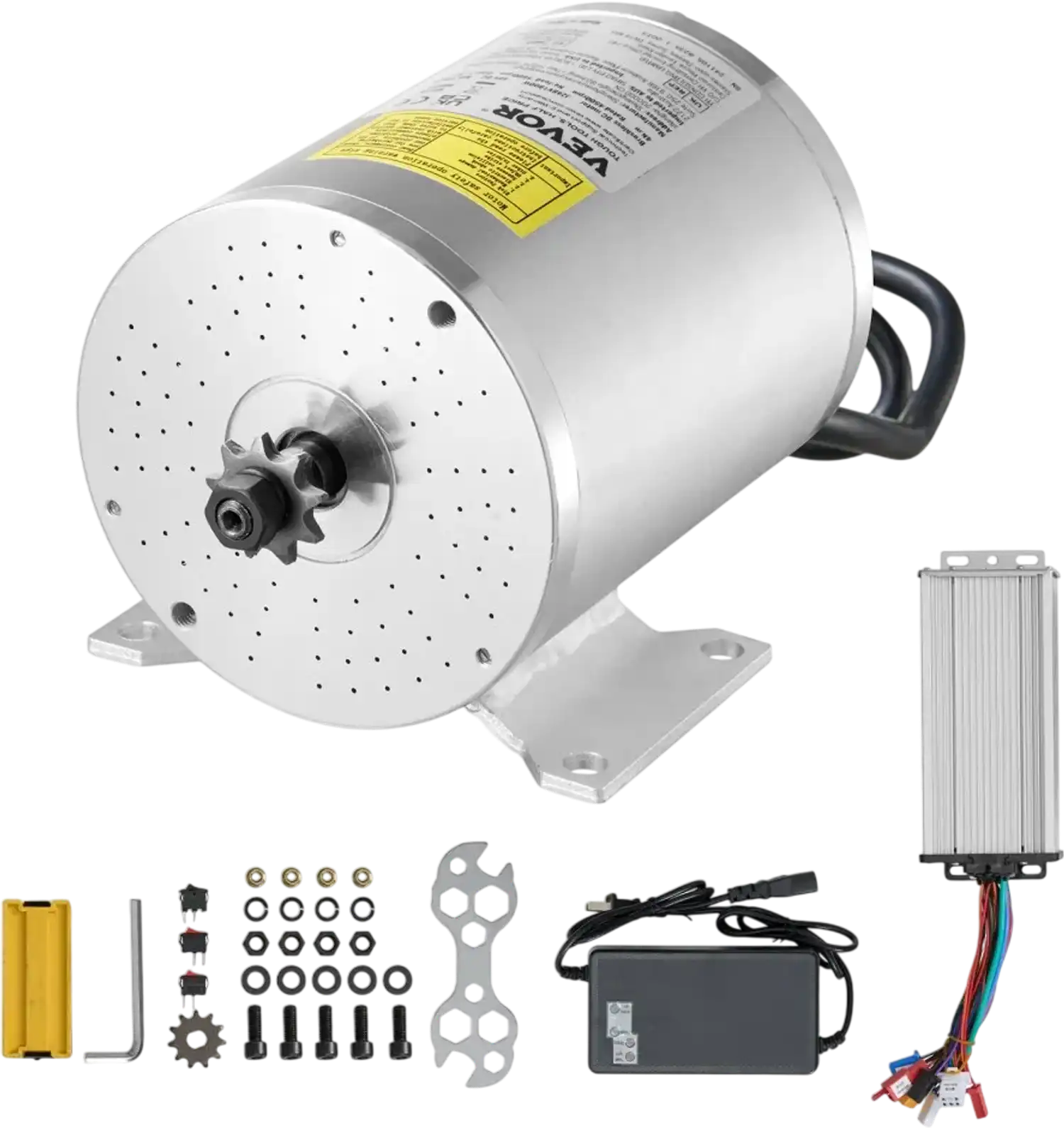 Vevor Electric Brushless DC Motor Kit 48V 1800W 4500 RPM with Upgraded Speed Controller New