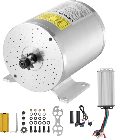 VEVOR 2000W Electric Brushless DC Motor Kit - 48V 4300rpm Motor with Upgraded Speed Controller and Throttle Grip Kit for Go Karts E-Bike Motorcycle Scooter DIY