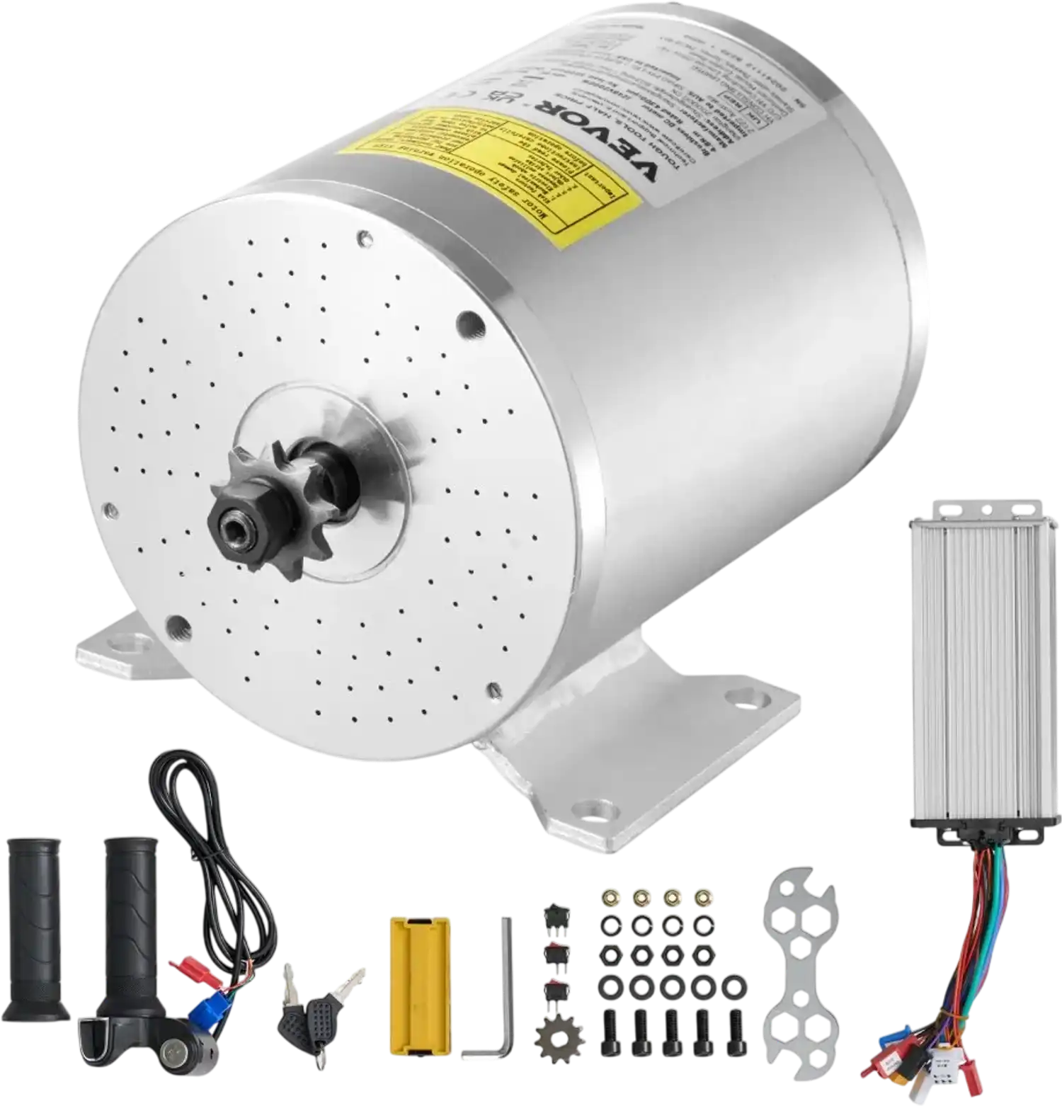 Vevor Brushless DC Motor Kit 48V 2000W 4300 RPM with Speed Controller and Throttle Grip New
