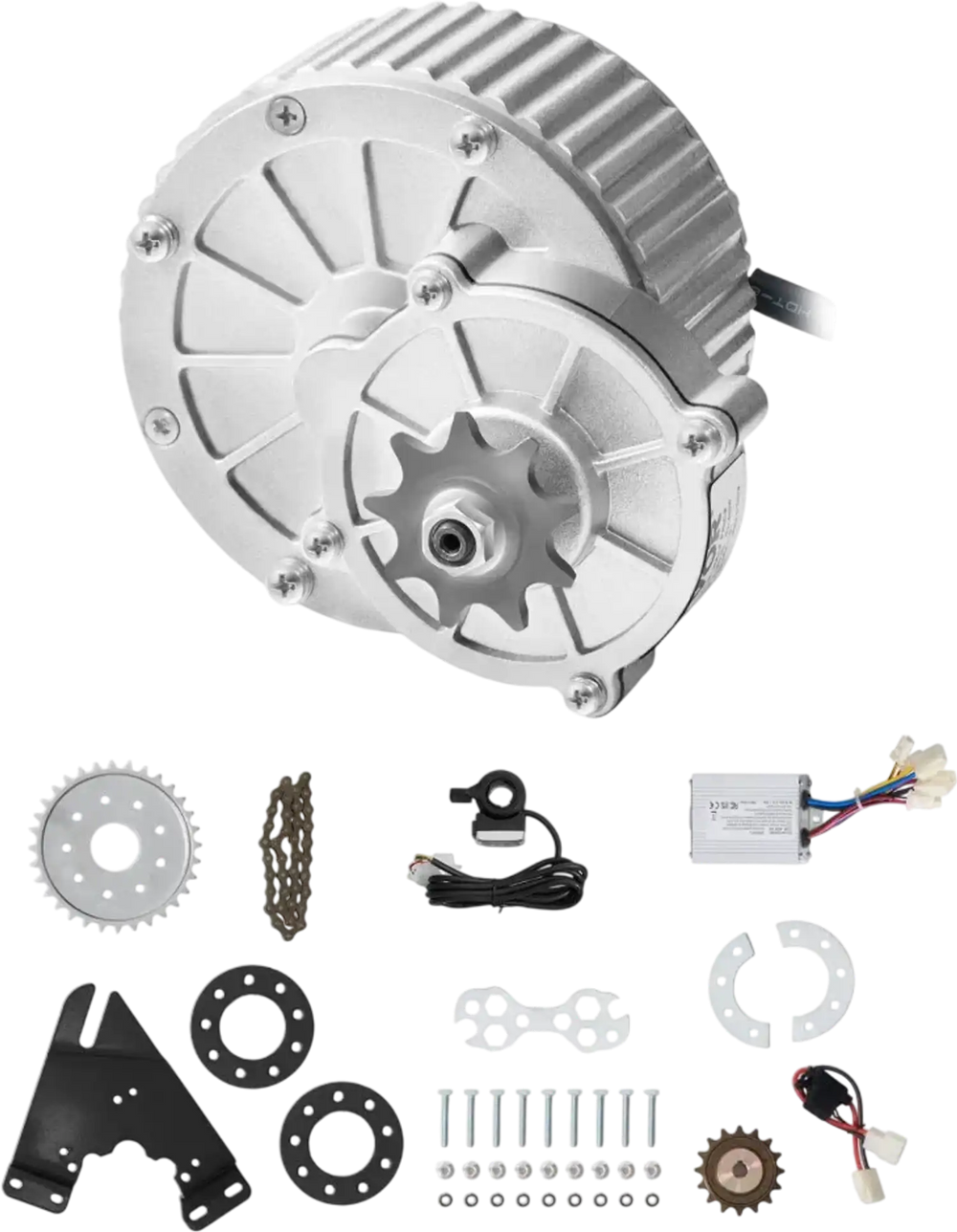 VEVOR 450W Electric Brushed DC Motor Kit - 36V 3000rpm Motor with Upgraded Speed Controller and Thumb Throttle Kit for Go Karts E-Bike Motorcycle Scooter