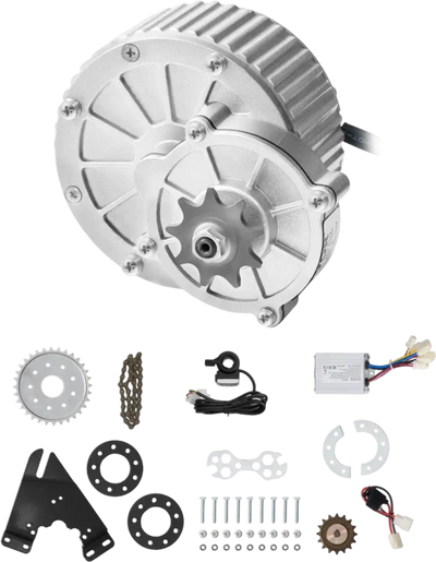 VEVOR 450W Electric Brushed DC Motor Kit - 36V 3000rpm Motor with Upgraded Speed Controller and Thumb Throttle Kit for Go Karts E-Bike Motorcycle Scooter