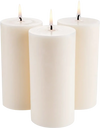 VEVOR 3 Pack White Unscented Pillar Candles, 65 Hours Long Burning Pillar Candle, 3 x 6 Inch Smokeless Unscented Candles, Natural Palm Wax Candles for Home, Weddings, Christmas, White
