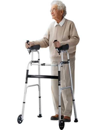 Vevor Walker 2-in-1 Folding Walker with Removable Armrests and 5