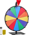 VEVOR 12 in Spinning Prize Wheel, 12 Slots Spinning Wheel with Stand, Tabletop Win Fortune Roulette with a Dry Erase and 2 Markers, 6 Colors, Easy Assembly, for Party Pub Trade Show Carnival Events