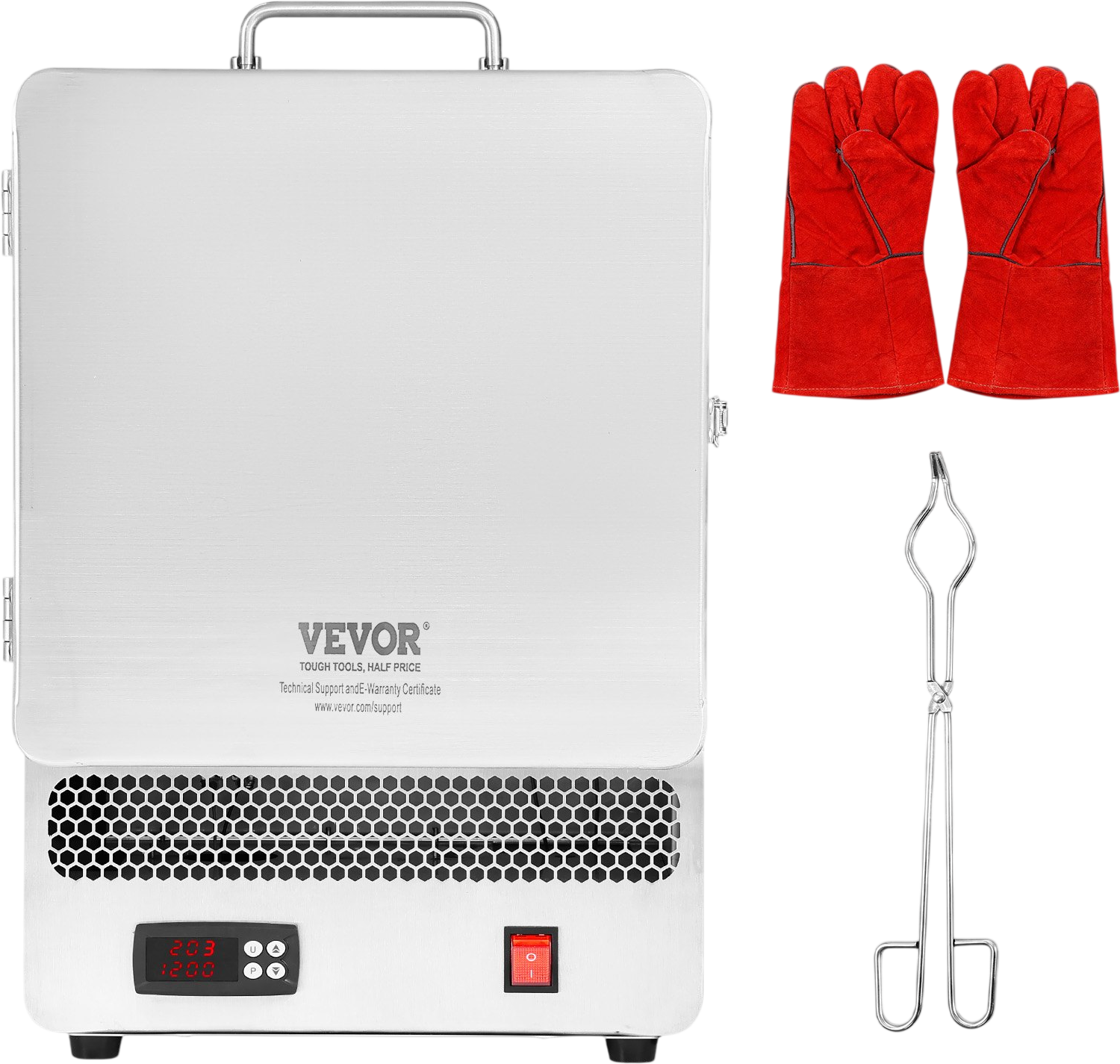 Vevor Electric Kiln Tabletop Melting Furnace 2192°F Max Temp PID Controller 1500W New