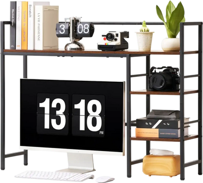 Vevor Desktop Bookshelf 4-Tier Countertop Storage Hutch New