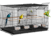 VEVOR 30-inch Flight Bird Cage, Stackable Divided Small Parakeet Cage for Parrots Canaries Cockatiels Lovebirds Finches Budgies Conures Macaws Pet Travel Birdcage with Handle and Perches